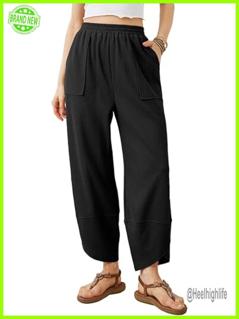 Women's Baggy Wide Leg Pants Palazzo Harem with Pockets